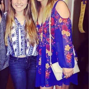 Free People Peasant Sleeve off the shoulder dress